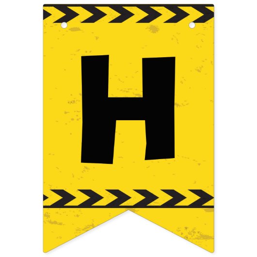 Aangepaste bouwbakken 4e geboortedag Geel Vlaggetjes (Eerste vlag)