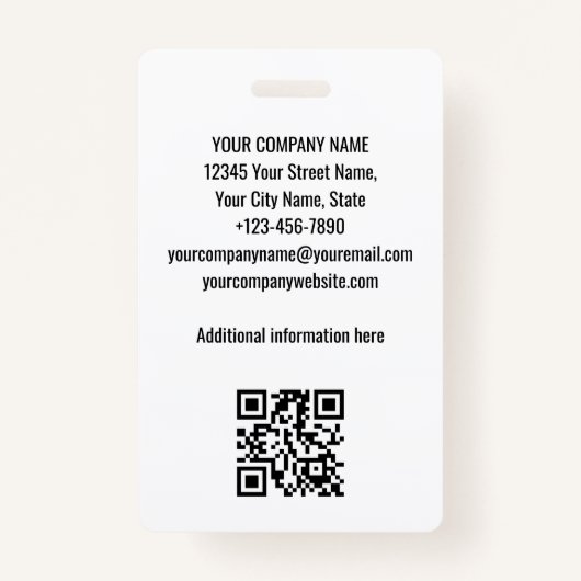 Aangepaste bouwplaats ID Logo QR Code Groen Badge (Achterkant)