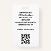 Aangepaste bouwplaats ID Logo QR Code Sinaasappel Badge (Achterkant)