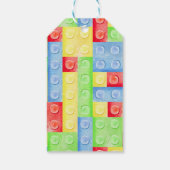 Aangepaste bouwsteen Verjaardagsfeest Dank u Label Cadeaulabel (Achterkant)