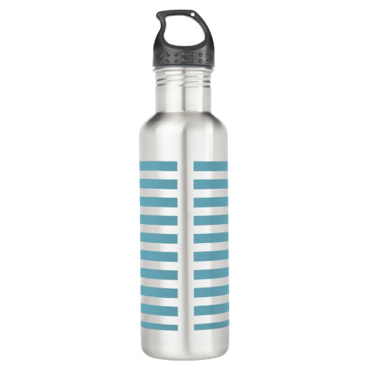 Aangepaste bouwwagen Blauwe streep Waterfles (Achterkant)