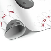 Aangepaste bowling bal & pinnen patroon cadeaupapier (Rol Hoek)