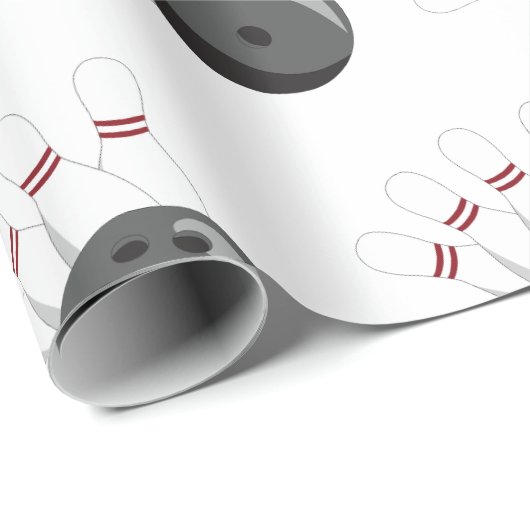 Aangepaste bowling bal & pinnen patroon cadeaupapier (Rol Hoek)