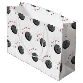 Aangepaste bowling bal & pinnen patroon groot cadeauzakje (Achterkant Gekanteld)