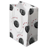 Aangepaste bowling bal & pinnen patroon medium cadeauzakje (Achterkant Gekanteld)