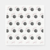 Aangepaste bowling bal & pinnen patroon servet (Voorkant)