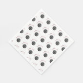 Aangepaste bowling bal & pinnen patroon servet (Hoek)