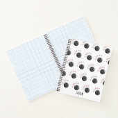Aangepaste Bowling Ball & Pins Aangepaste naam Notitieboek (Binnen)