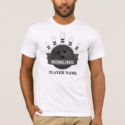 Aangepaste Bowling Bowling Ploeg Bowling Teamnaam T-shirt (Voorkant)