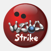 Aangepaste bowling magneten geschenken (Voorkant)