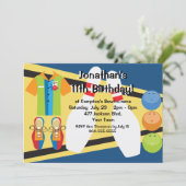 Aangepaste Bowling-partij Kaart (Staand voorkant)