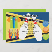 Aangepaste Bowling-partij Kaart (Voorkant / Achterkant)