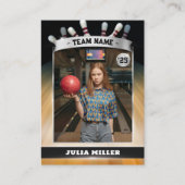 Aangepaste Bowling Ruilkaart, Moderne Bowler Card  Contactkaartje (Voorkant)
