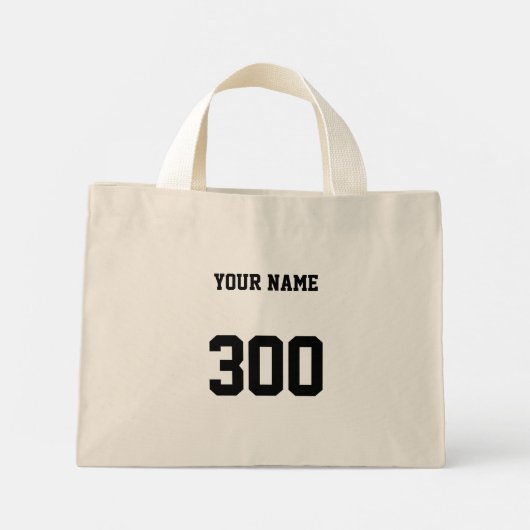 Aangepaste Bowling-tas | Tandschoen voor Accessoir Mini Tote Bag (Achterkant)