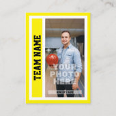 Aangepaste Bowling Trading Kaart (geel) Contactkaartje (Voorkant)
