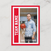 Aangepaste Bowling Trading Kaart (rood) Contactkaartje (Voorkant)