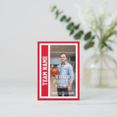 Aangepaste Bowling Trading Kaart (rood) Contactkaartje (Staand voorkant)