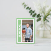 Aangepaste Bowling Trading Kaart (Sage) Contactkaartje (Staand voorkant)