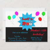 Aangepaste Bowling-uitnodiging - Sjabloon uitnodig Kaart (Voorkant)