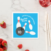 Aangepaste bowling Verjaardagsfeest thema papieren Servet (Insitu)