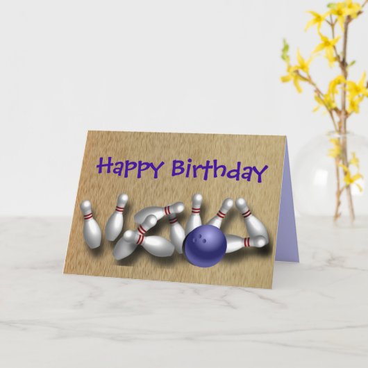 Aangepaste Bowling Wenskaarten Briefkaarten (Gele Bloem)