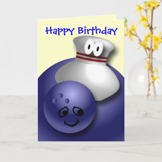 Aangepaste Bowling Wenskaarten Briefkaarten (Gele Bloem)