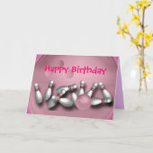 Aangepaste bowling Wenskaarten Kaart (Gele Bloem)