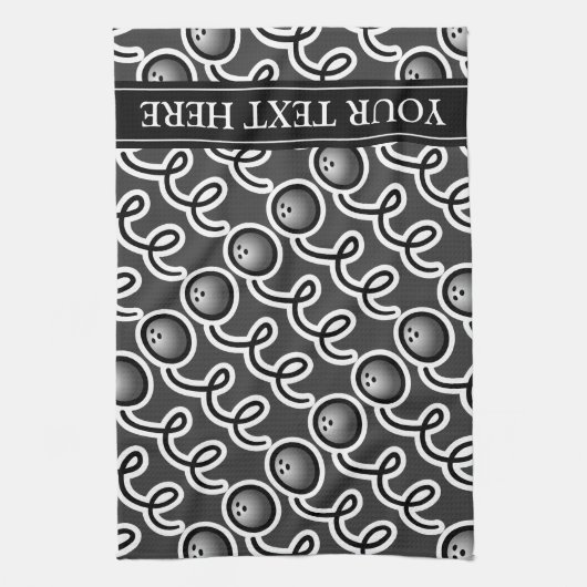 Aangepaste bowlingbal handdoek voor bowlers (Verticaal)