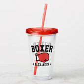 Aangepaste boxer acryl drinkbeker (Achterkant)