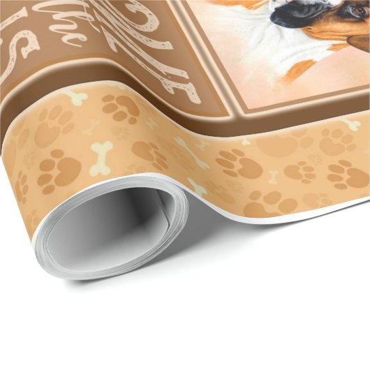 Aangepaste Boxer Dog Blanket Cadeaupapier (Rol Hoek)