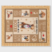 Aangepaste Boxer Dog Blanket Cadeaupapier (Vlak)
