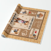 Aangepaste Boxer Dog Blanket Cadeaupapier (Uitgerold)