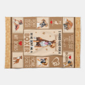 Aangepaste Boxer Dog Blanket Theedoek (Horizontaal)