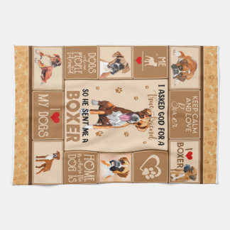 Aangepaste Boxer Dog Blanket Theedoek