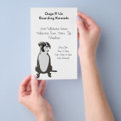 Aangepaste Boxer Dog Design Boarding Kennels Flyer (Hand)