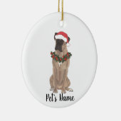 Aangepaste boxer (Fawn Mask) Keramisch Ornament (Rechts)