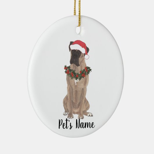 Aangepaste boxer (Fawn Mask) Keramisch Ornament (Rechts)