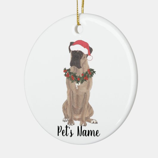 Aangepaste boxer (Fawn Mask) Keramisch Ornament (Links)