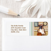 Aangepaste Boxer hond retour adreslabels Etiket (Insitu)