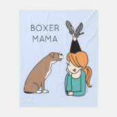 Aangepaste Boxer Mama Fleece Blanket Deken (Voorkant)