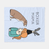 Aangepaste Boxer Mama Fleece Blanket Deken (Voorkant (Horizontaal))