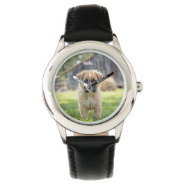 Aangepaste Boxer Puppy Horloge voor Kinderen