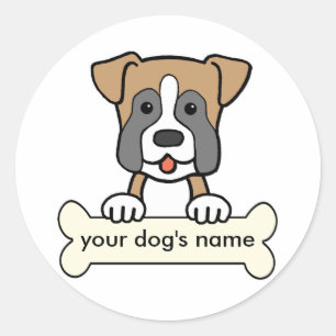 Aangepaste Boxer Ronde Sticker