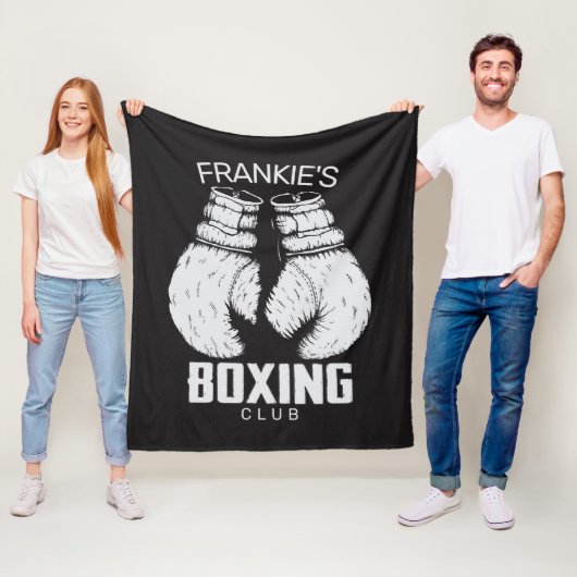 Aangepaste boxingclub Boxer Gym Fighter Fleece Deken (In situ)