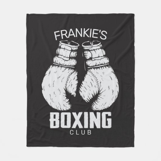 Aangepaste boxingclub Boxer Gym Fighter Fleece Deken (Voorkant)