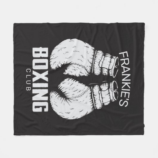 Aangepaste boxingclub Boxer Gym Fighter Fleece Deken (Voorkant (Horizontaal))