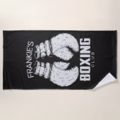 Aangepaste boxingclub Boxer Gym Fighter Ghandschoe Strandlaken (Voorkant)