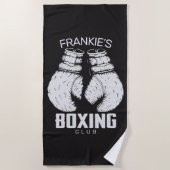 Aangepaste boxingclub Boxer Gym Fighter Ghandschoe Strandlaken (Voorkant)