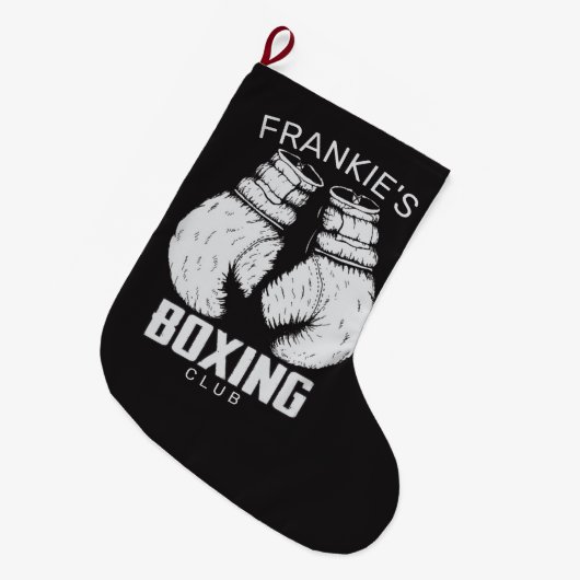 Aangepaste boxingclub Boxer Gym Fighter Grote Kerstsok (Voorkant (Hangend))
