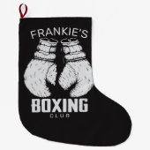 Aangepaste boxingclub Boxer Gym Fighter Grote Kerstsok (Voorkant)